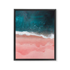 Turquoise Sea Pastel Beach III Framed Canvas Print Gallery Image 6