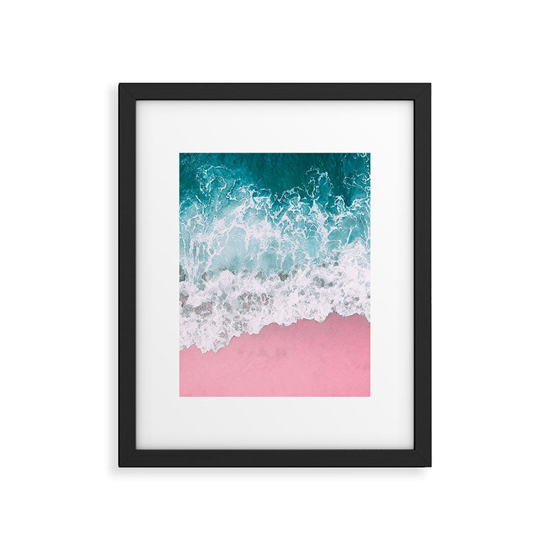 Turquoise Sea Pastel Beach Framed Art Print Gallery Image 5