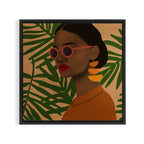 girl in shades Framed Canvas Print Gallery Image 3