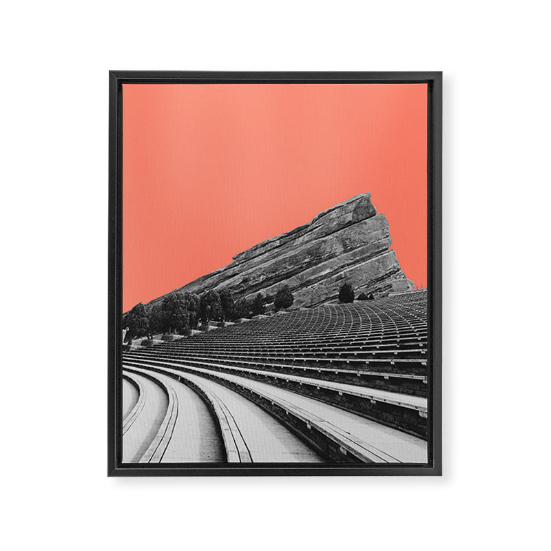 Red Rocks Amphitheater  Framed Canvas Print