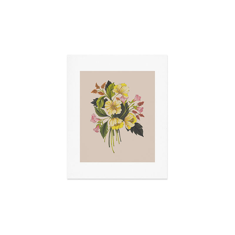 Yellow Flower bunch Art Print Gallery Image 1