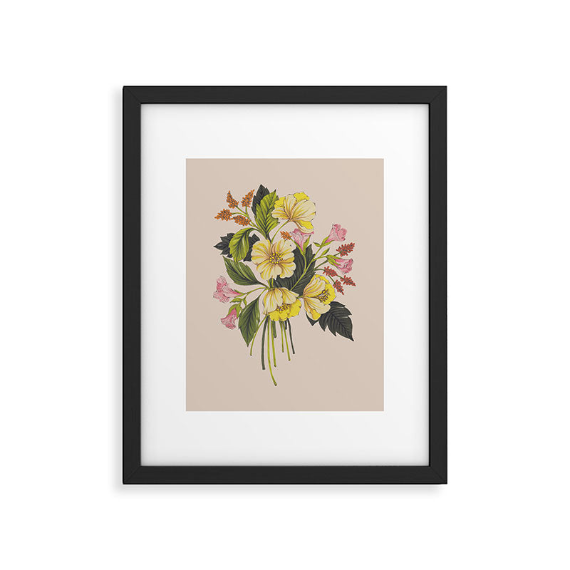 Yellow Flower bunch Framed Art Print Gallery Image 5