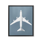 747-400 Jumbo Jet Airliner Aircraft - Slate Framed Canvas Print Gallery Image 8