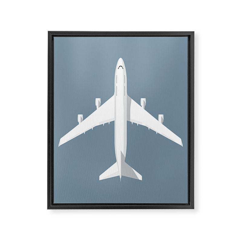 747-400 Jumbo Jet Airliner Aircraft - Slate Framed Canvas Print Gallery Image 8