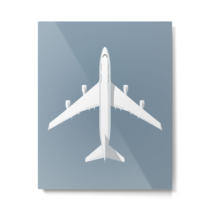 747-400 Jumbo Jet Airliner Aircraft - Slate Metal Print Gallery Image 1
