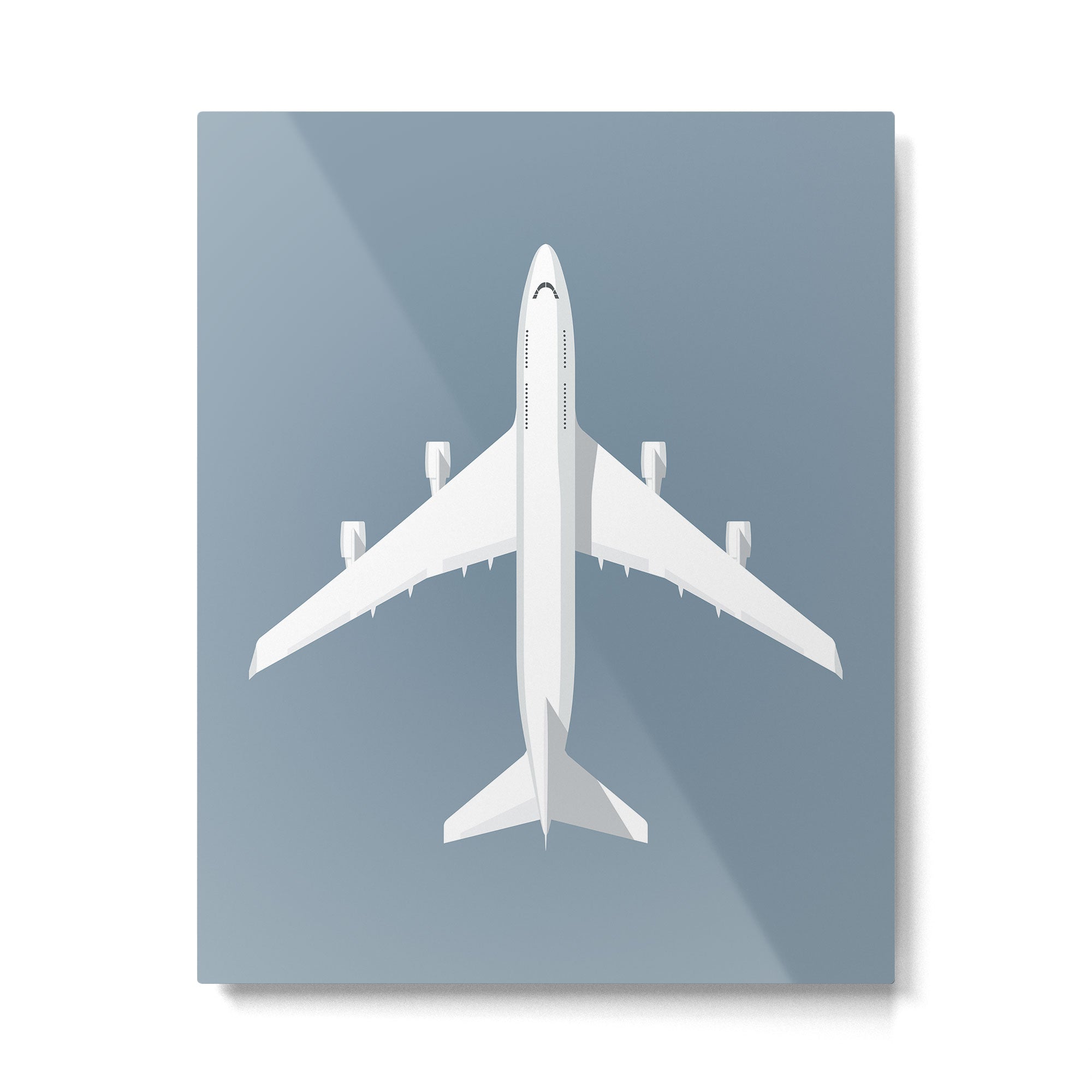 747-400 Jumbo Jet Airliner Aircraft - Slate Metal Print Gallery Image 6