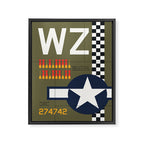 Aircraft Markings - USA P-47 Framed Canvas Print Gallery Image 8