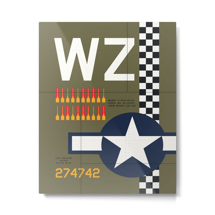 Aircraft Markings - USA P-47 Metal Print Gallery Image 1