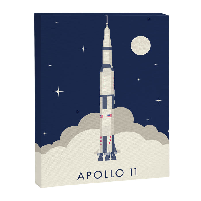 Apollo 11 Space - Saturn Rocket A Canvas Print Gallery Image 1