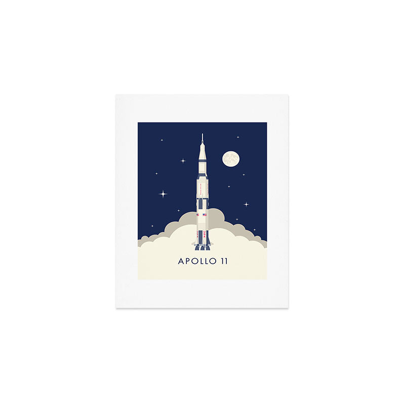 Apollo 11 Space - Saturn Rocket A Art Print Gallery Image 1