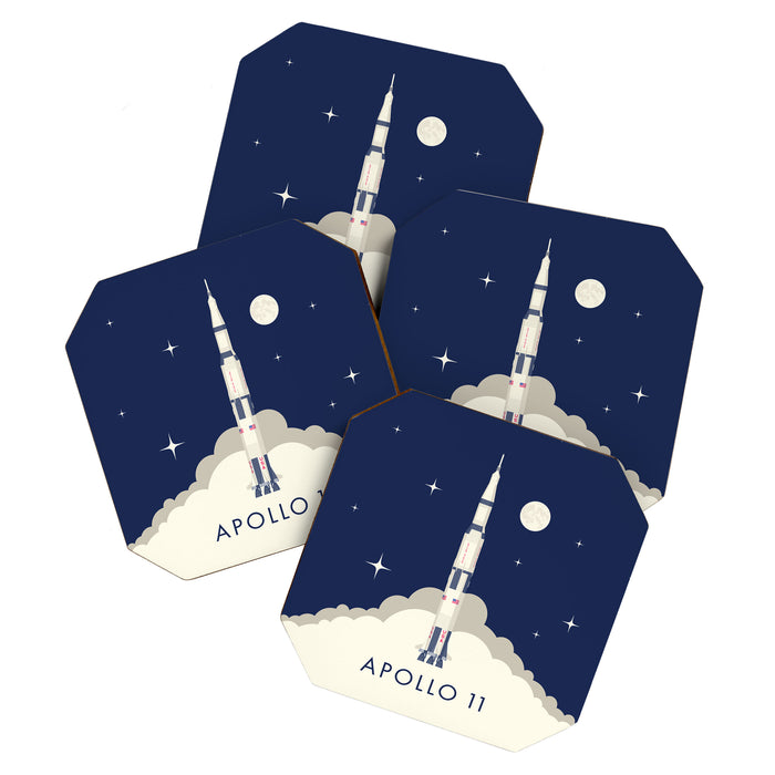 Apollo 11 Space - Saturn Rocket A Coaster Gallery Image 1