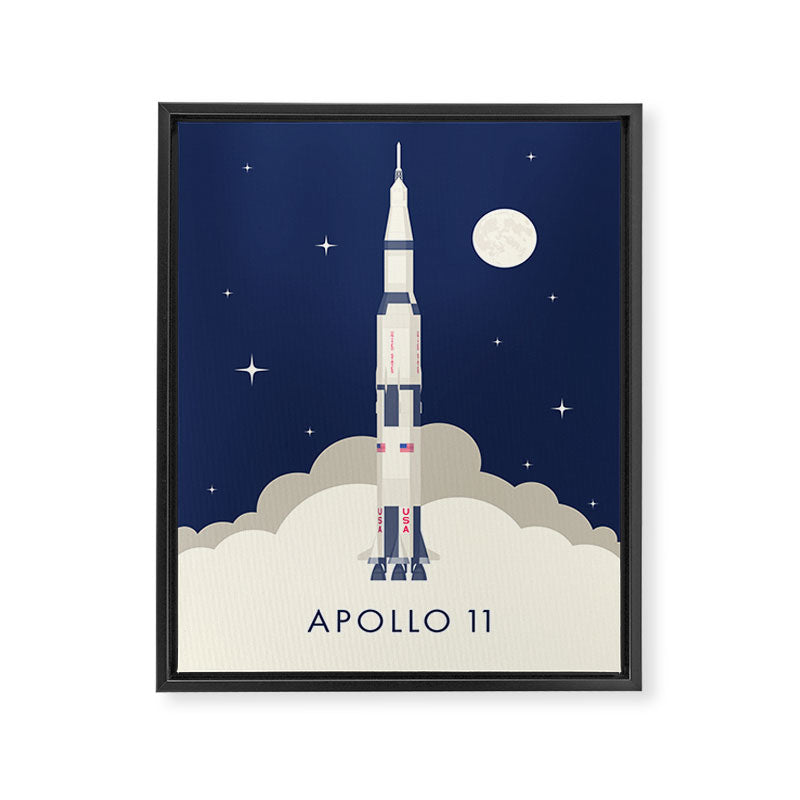 Apollo 11 Space - Saturn Rocket A Framed Canvas Print Gallery Image 8