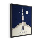 Apollo 11 Space - Saturn Rocket A Framed Canvas Print Gallery Image 2