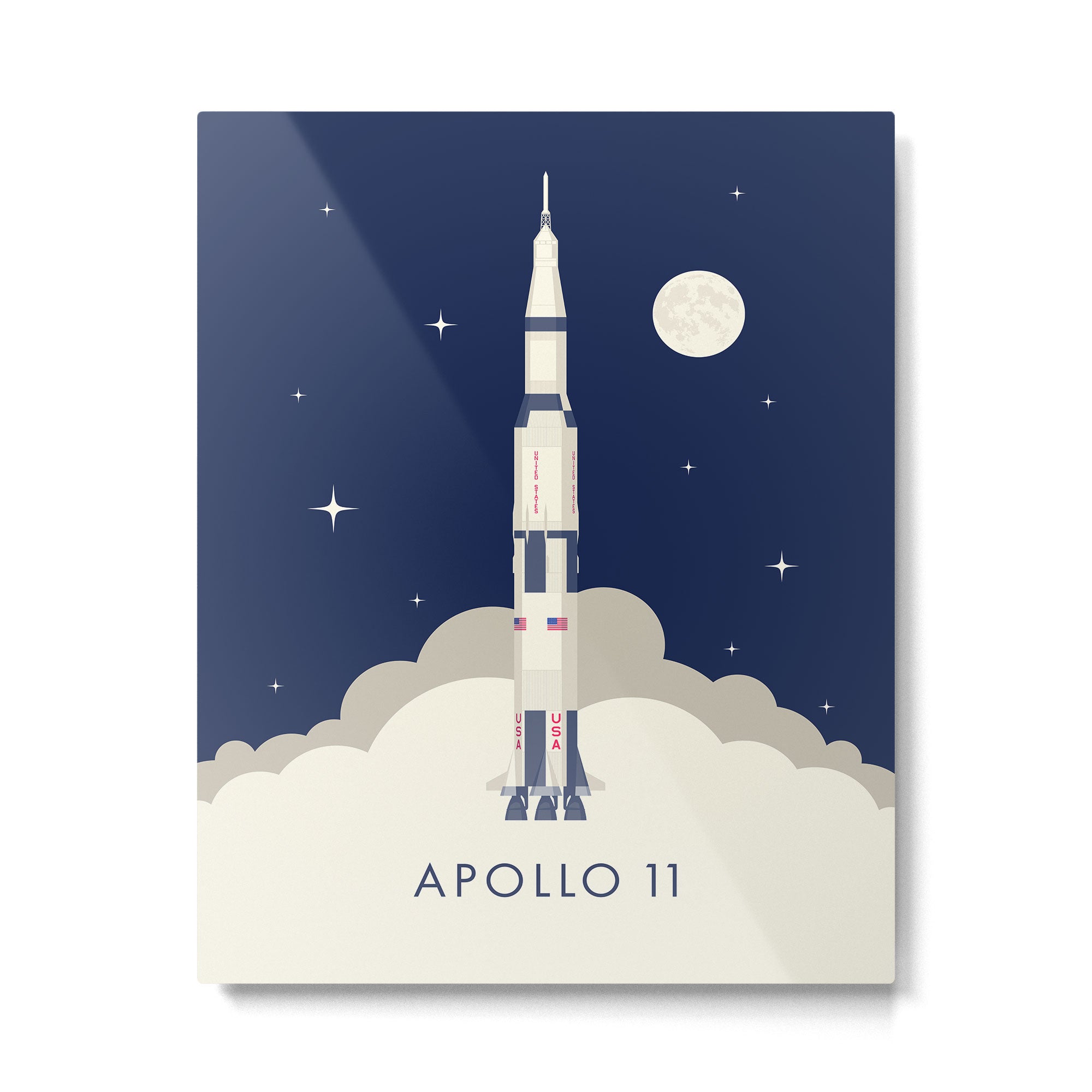 Apollo 11 Space - Saturn Rocket A Metal Print Gallery Image 6