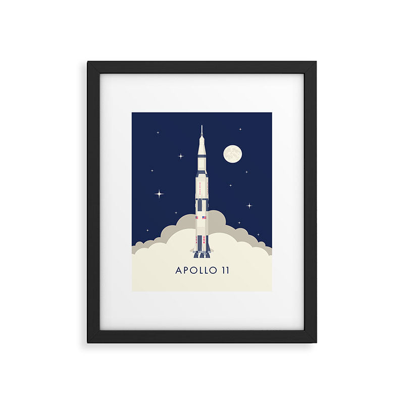 Apollo 11 Space - Saturn Rocket A Framed Art Print Gallery Image 6