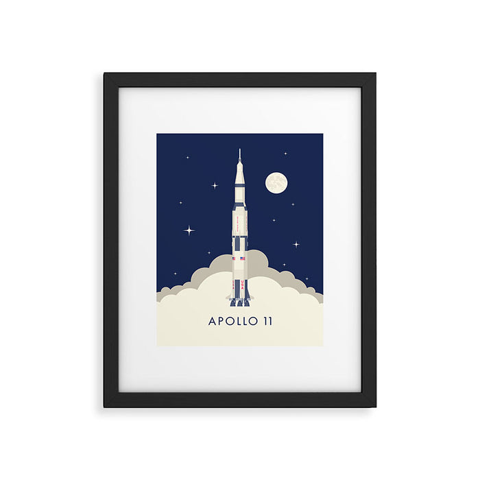 Apollo 11 Space - Saturn Rocket A Framed Art Print Gallery Image 1