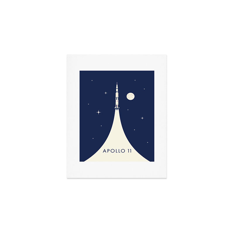Apollo 11 Space - Saturn Rocket B Art Print Gallery Image 1