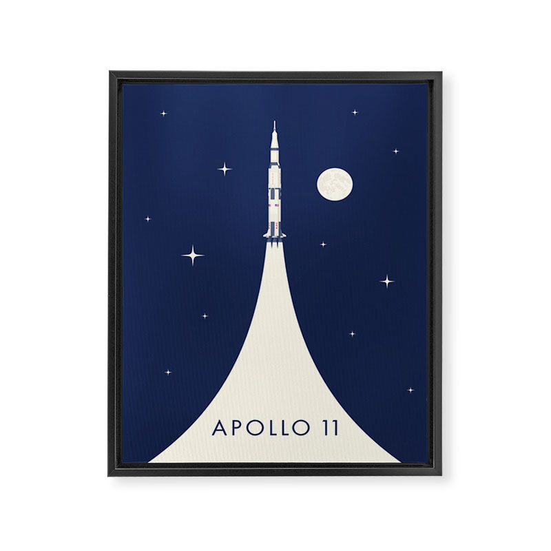 Apollo 11 Space - Saturn Rocket B Framed Canvas Print Gallery Image 8