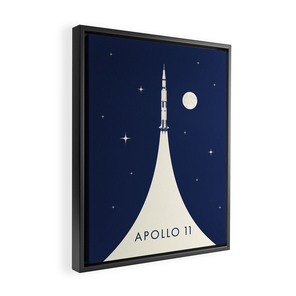 Apollo 11 Space - Saturn Rocket B Framed Canvas Print Gallery Image 2