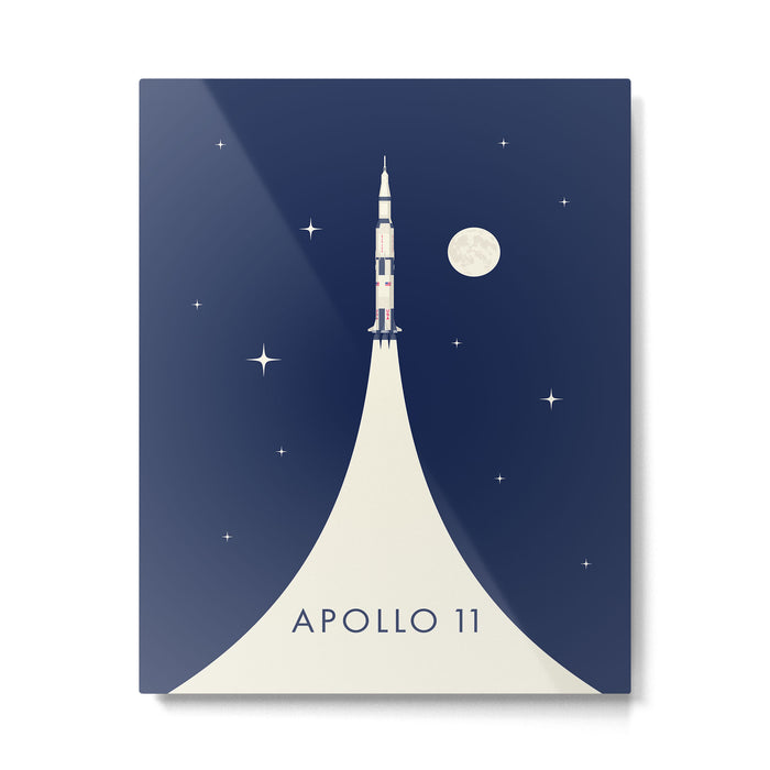 Apollo 11 Space - Saturn Rocket B Metal Print Gallery Image 1
