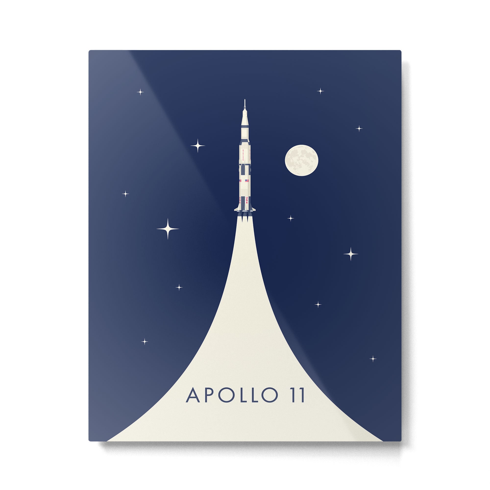 Apollo 11 Space - Saturn Rocket B Metal Print Gallery Image 6