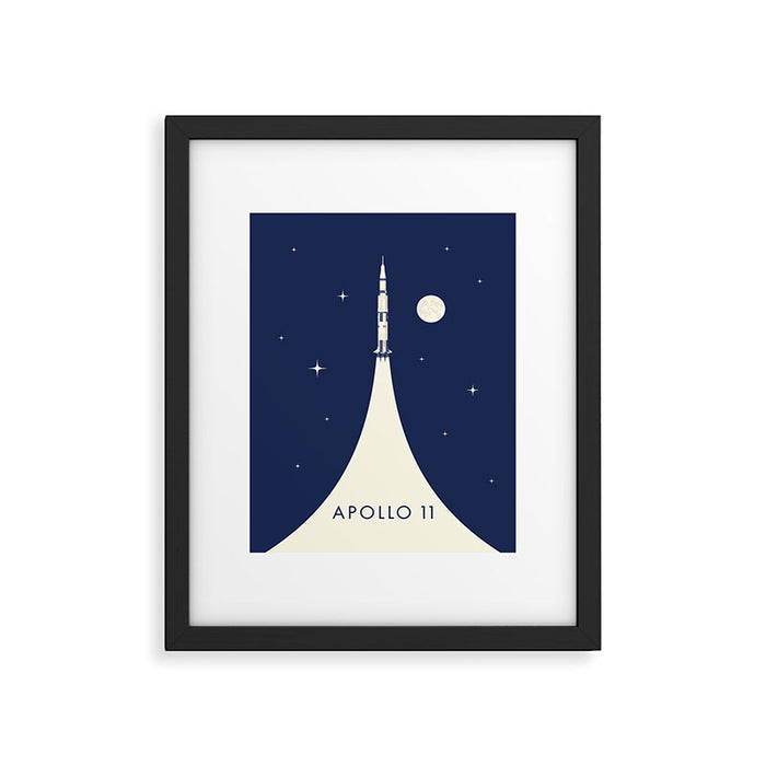 Apollo 11 Space - Saturn Rocket B Framed Art Print Gallery Image 1