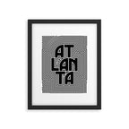 Atlanta City Text Pattern USA Framed Art Print Gallery Image 6