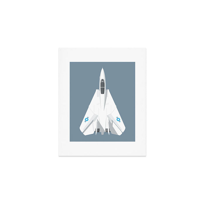 F-14 Tomcat Jet Aircraft - Slate Art Print Gallery Image 1