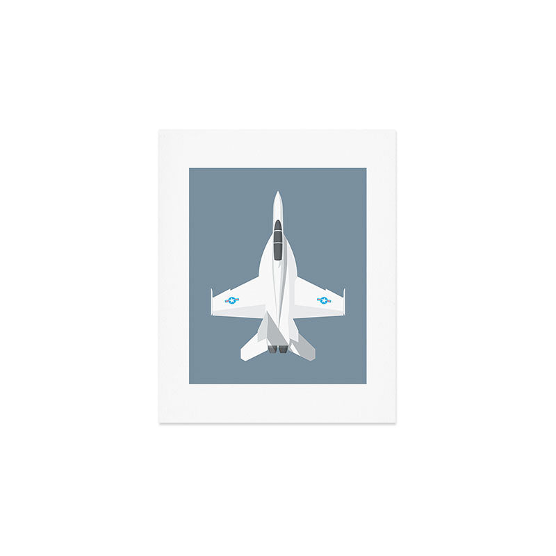 F-18 Super Hornet Jet Aircraft - Slate Art Print Gallery Image 1