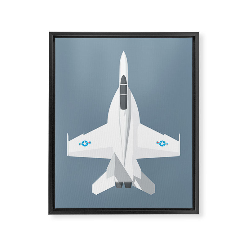 F-18 Super Hornet Jet Aircraft - Slate Framed Canvas Print Gallery Image 8
