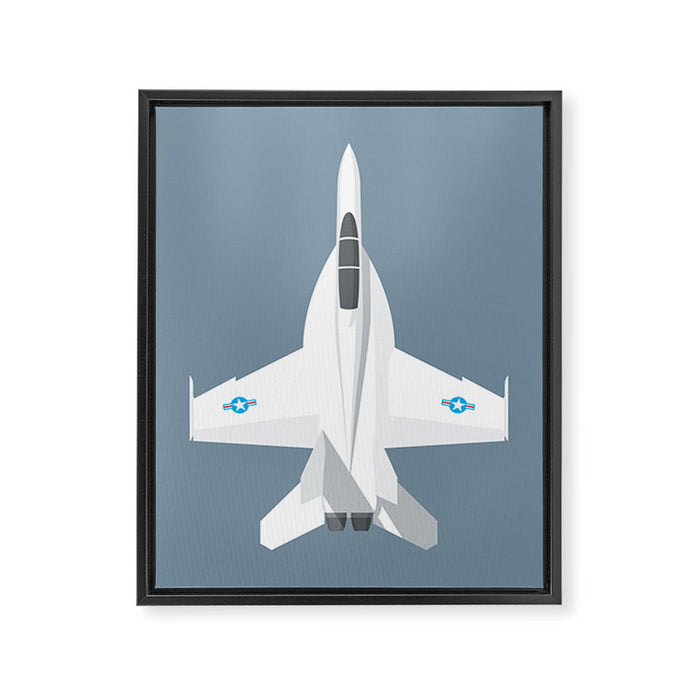 F-18 Super Hornet Jet Aircraft - Slate Framed Canvas Print Gallery Image 1