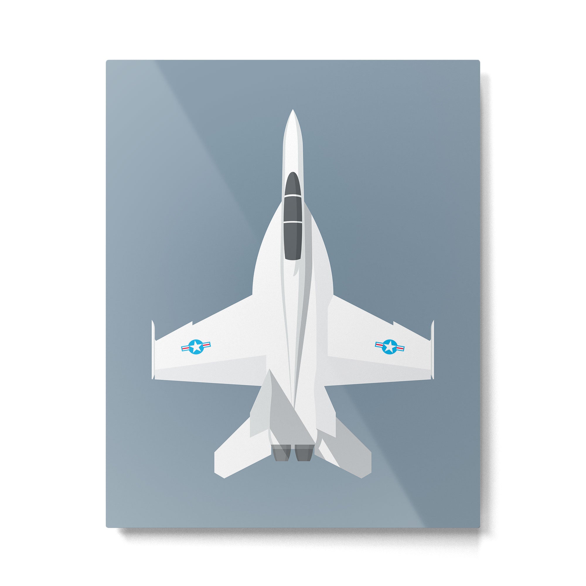 F-18 Super Hornet Jet Aircraft - Slate Metal Print Gallery Image 6