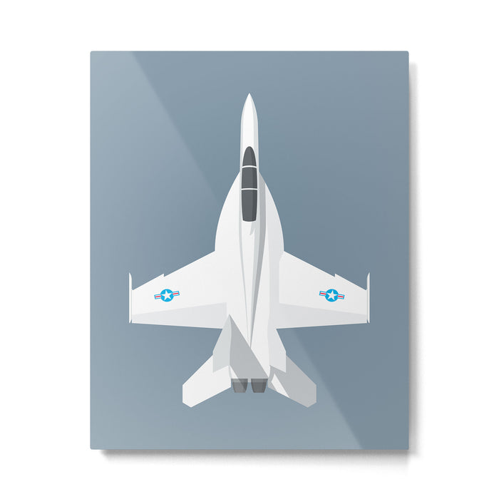 F-18 Super Hornet Jet Aircraft - Slate Metal Print Gallery Image 1