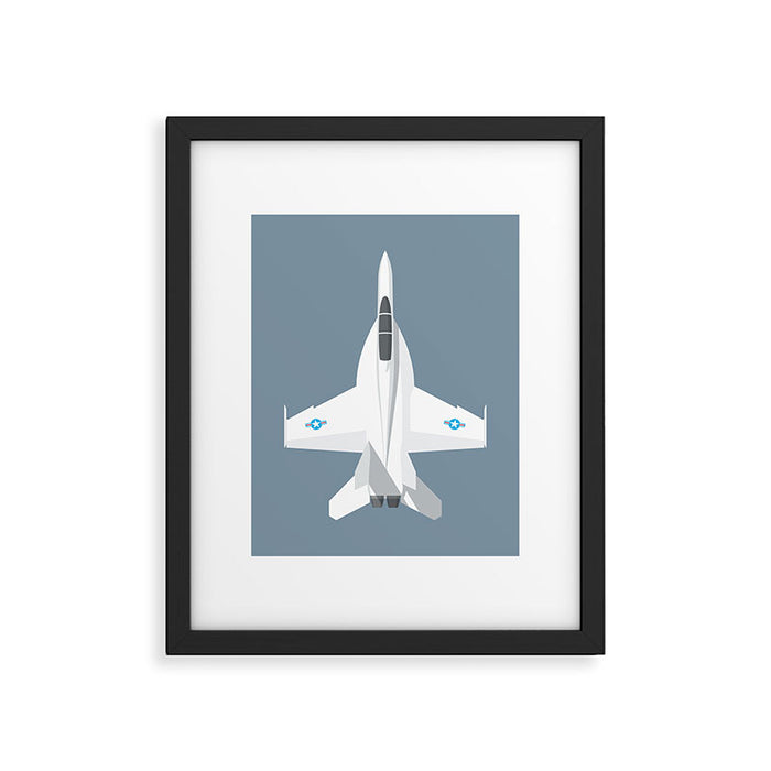 F-18 Super Hornet Jet Aircraft - Slate Framed Art Print Gallery Image 1