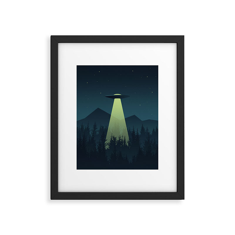 Forest UFO Framed Art Print Gallery Image 6