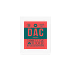 Luggage Tag B - DAC Dhaka Bangladesh Art Print Gallery Image 1