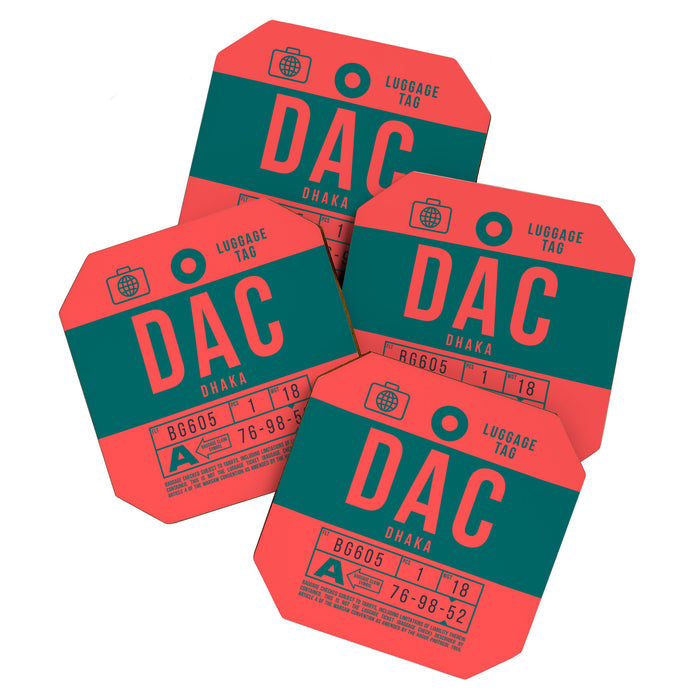 Luggage Tag B - DAC Dhaka Bangladesh Coaster Gallery Image 1