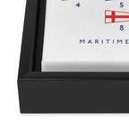 Maritime Nautical Signal Flags Chart - White Framed Canvas Print Gallery Image 3