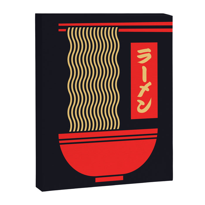 Ramen Minimal - Black Canvas Print Gallery Image 1