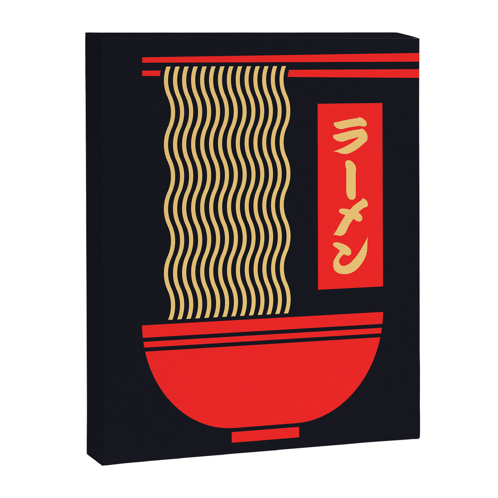 Ramen Minimal - Black Canvas Print Gallery Image 8