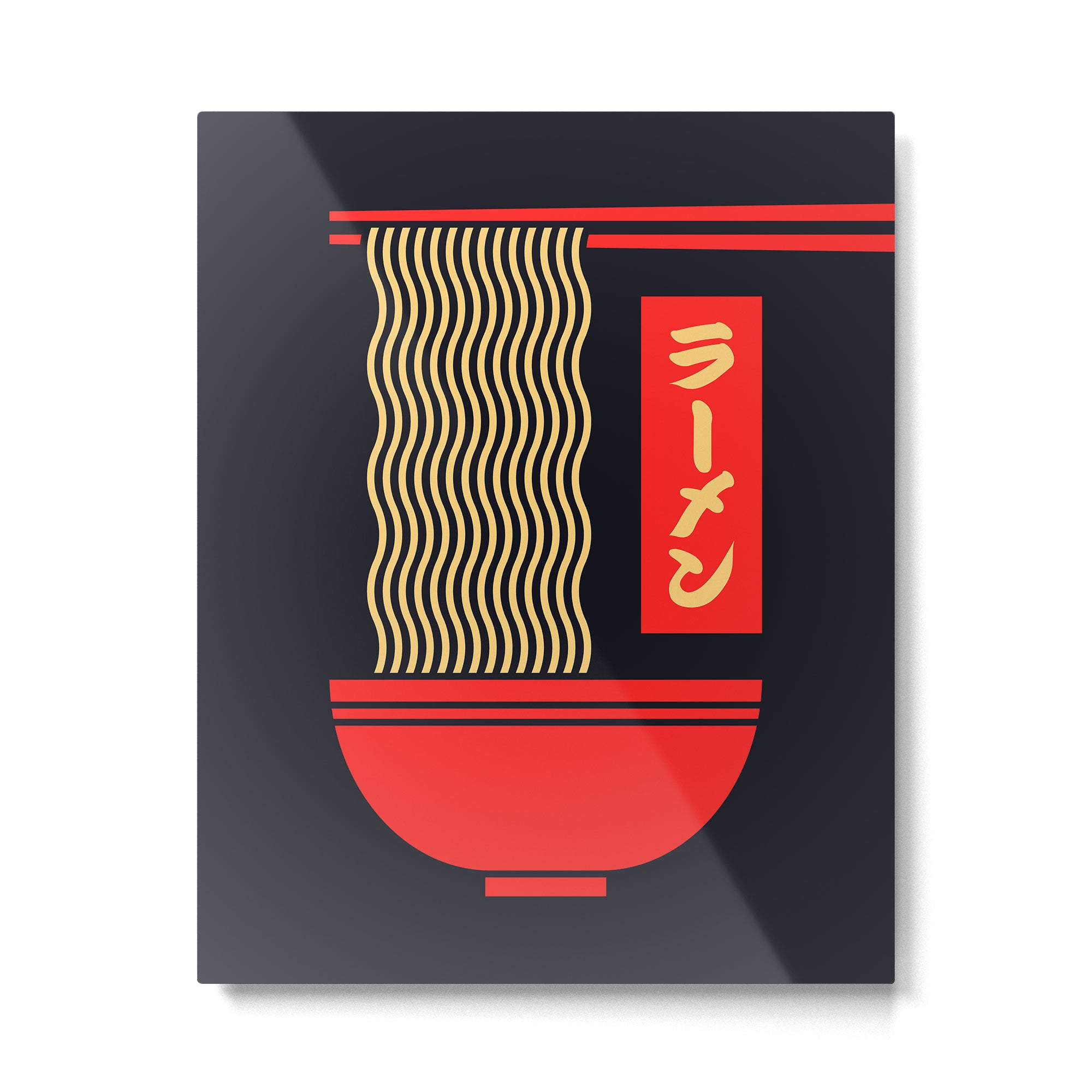 Ramen Minimal - Black Metal Print Gallery Image 6