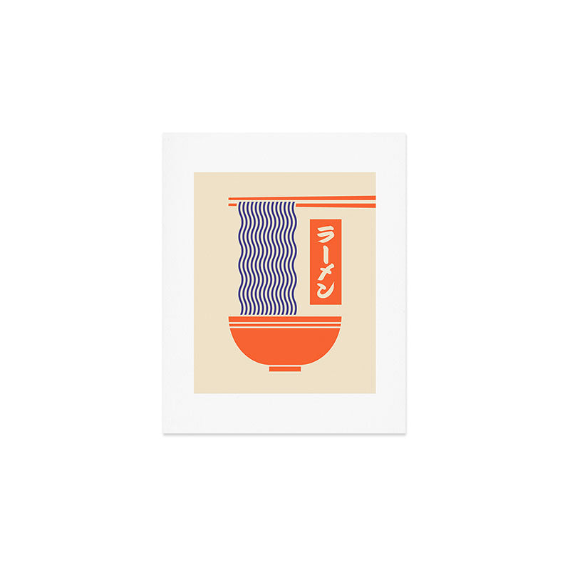 Ramen Minimal - Cream Art Print Gallery Image 1
