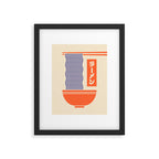 Ramen Minimal - Cream Framed Art Print Gallery Image 6