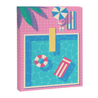 Retro 80s Swimming Pool Canvas Print Gallery Image 6