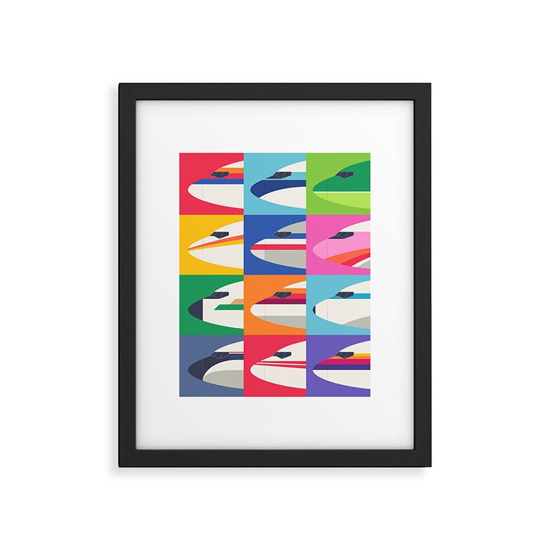 Retro Airline Nose Livery - USA Framed Art Print Gallery Image 6