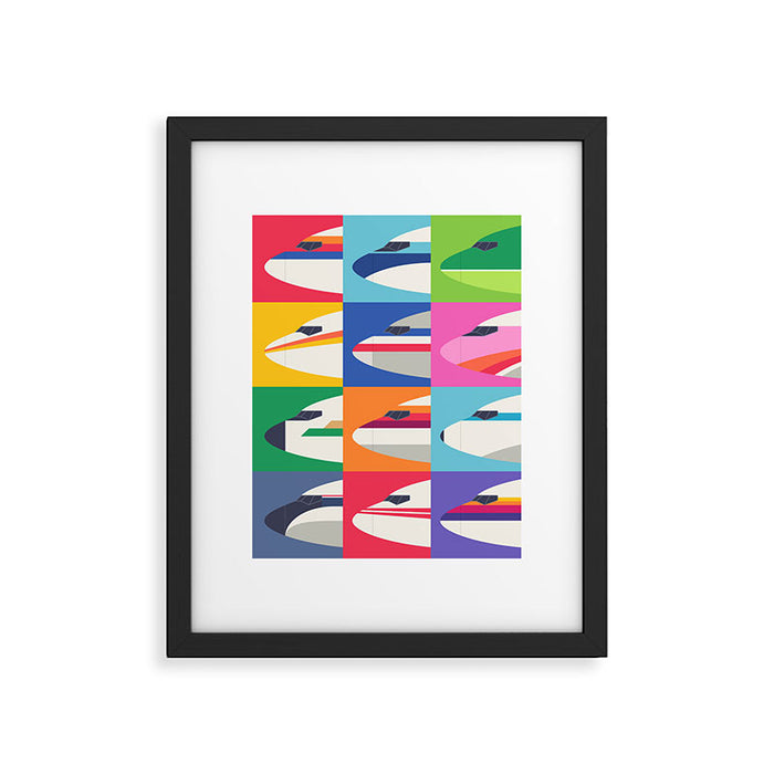 Retro Airline Nose Livery - USA Framed Art Print Gallery Image 1