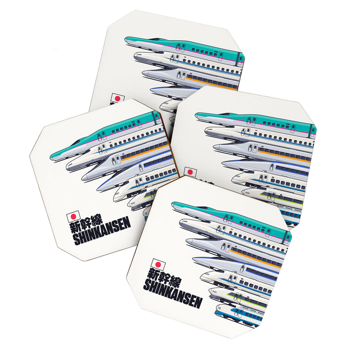 Shinkansen Bullet Train Evolution - White Coaster Gallery Image 1