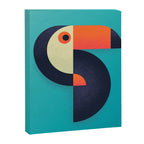 Toucan Geometric - Aqua Canvas Print Gallery Image 8