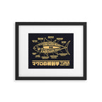 Tuna Anatomy Japanese Maguro Sushi - Black Sand Framed Art Print Gallery Image 6