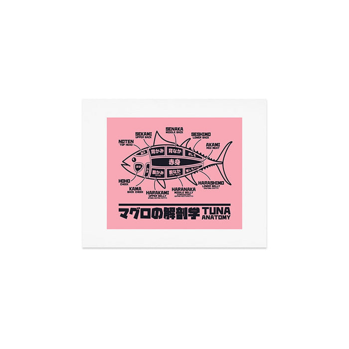 Tuna Anatomy Japanese Maguro Sushi - Coral Art Print Gallery Image 1